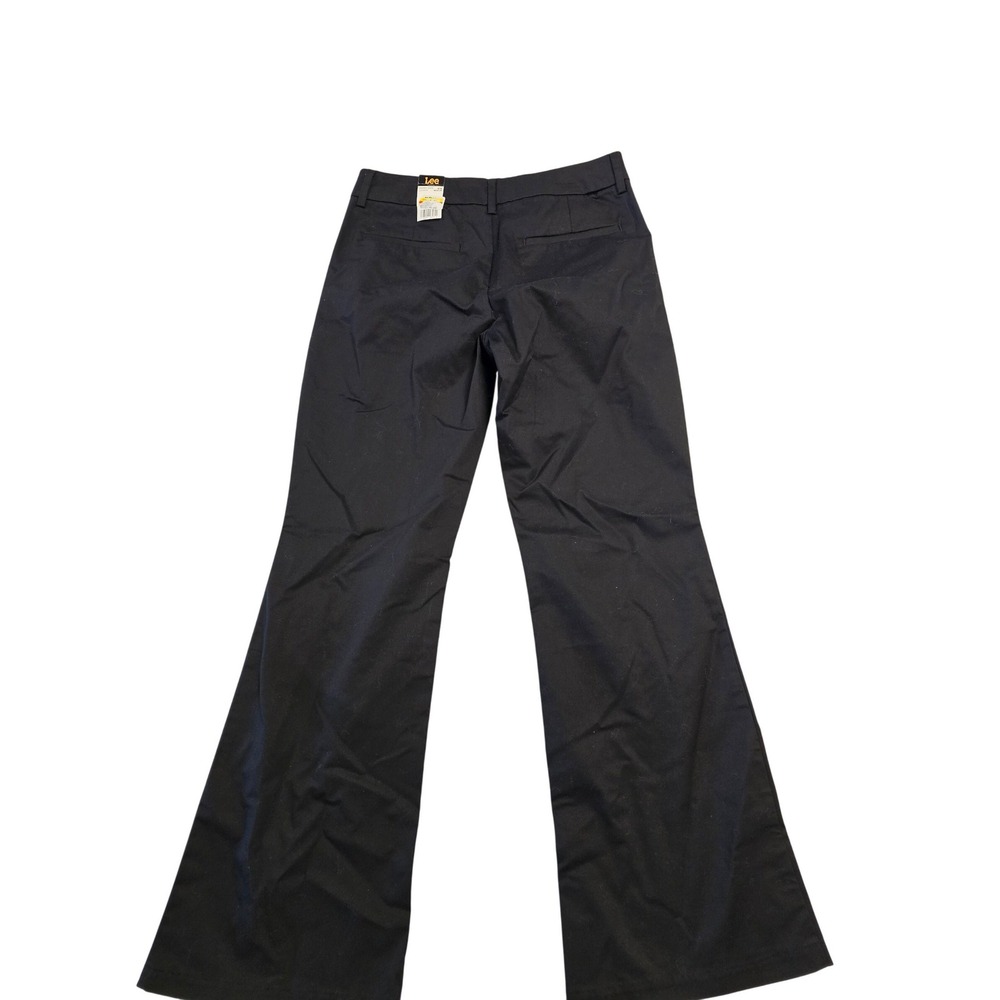 Lee Unionall Black Bootcut Pants Mid Rise Wrinkle Free Size 10M 112354599